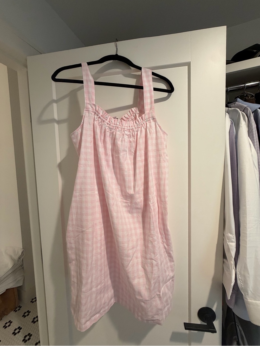 Pink Gingham Cotton Sleep Chemise